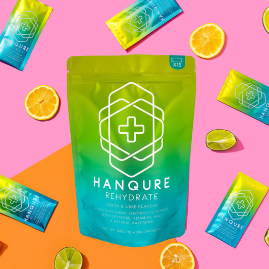 HANQURE REHYDRATE (15 SACHETS) LEMON & LIME