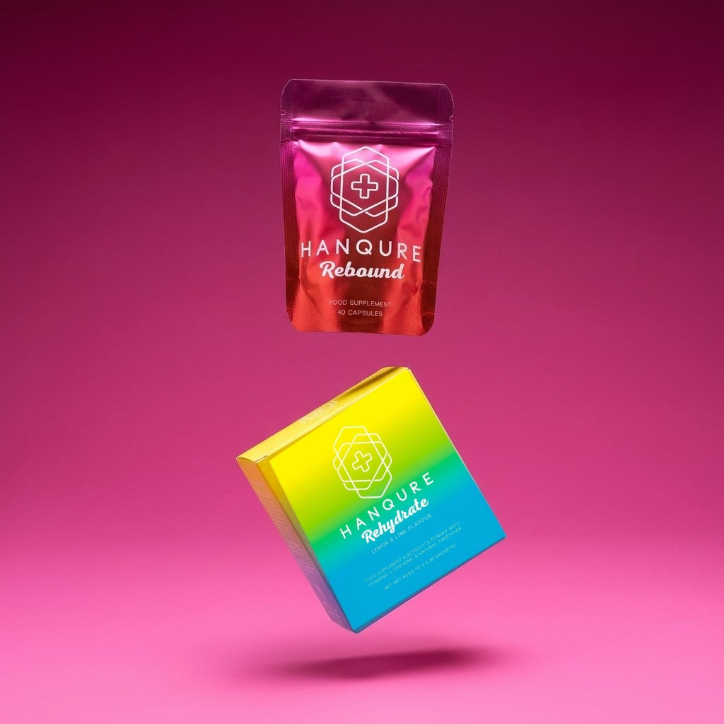 THE WELCOME BUNDLE - HANQURE - 2x Rebound & 1x Rehydrate Lemon & Lime 12 Pack